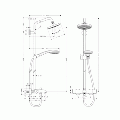 Душевая система с термостатом Grohe Croma 100 Showerpipe 27143000 Душевая система с термостатом Grohe Croma 100 Showerpipe 27143000