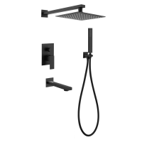 Душевая система с изливом скрытого монтажа MIXXUS KUB-009 INNER BLACK MI5946 Душевая система с изливом скрытого монтажа MIXXUS KUB-009 INNER BLACK MI5946