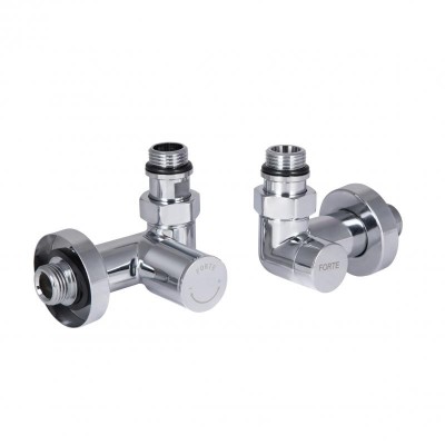 Комплект кранов SD Forte 1/2" НР для полотенцесушителя угловой SF395W15HE