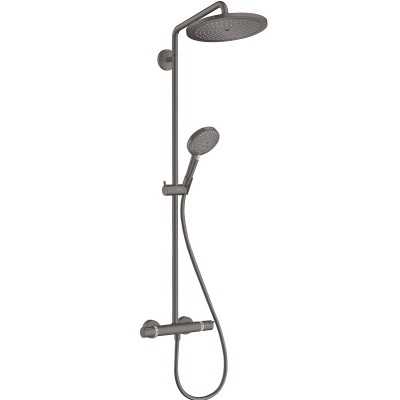 Душевая система с термостатом Hansgrohe CROMA SELECT S Showerpipe 26890340 (1jet, с ручным душем Raindance Select S 120, 3jet, черный/хром)