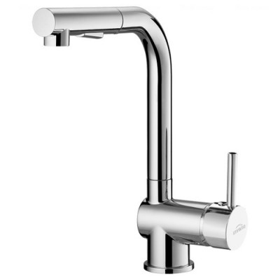 Смеситель для кухни с вытяжным изливом Invena Patras BZ-43-W01