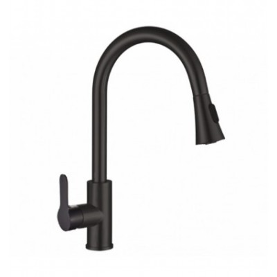 Смеситель для кухни с выдвижной лейкой CHAMPION NEO-014 BLACK (CH0315)