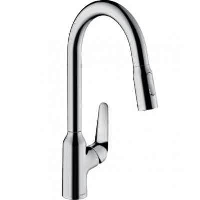 Смеситель для кухни с вытяжным изливом Hansgrohe FOCUS M42 71820000 (220, 2jet, sBox, хром)