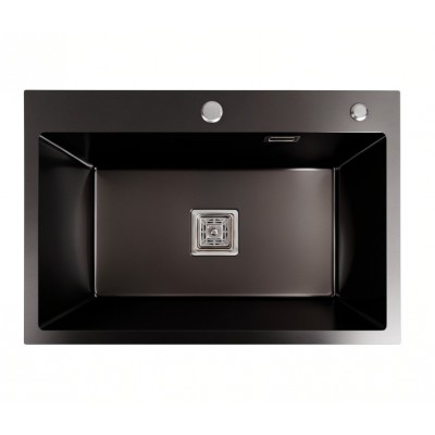 Кухонная мойка Platinum Handmade 65*45 (650x450x230 мм) PVD черная HSB