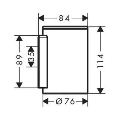 Стакан подвесной Hansgrohe AXOR UNIVERSAL CIRCULAR 42804000, хром