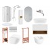 Набор для ванной комнаты Qtap Robin подвесной монтаж Mega Bundle White