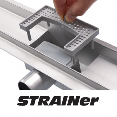 Трап підлоговий лінійний з нержавіючої сталі FALA WET-DRY 70 см, (71604)