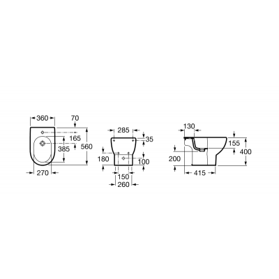 Биде Roca Н-Меридиан, 355244000