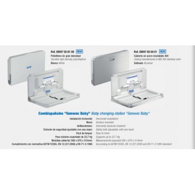 Пеленальный столик Genwec Baby GW07 05 01 00
