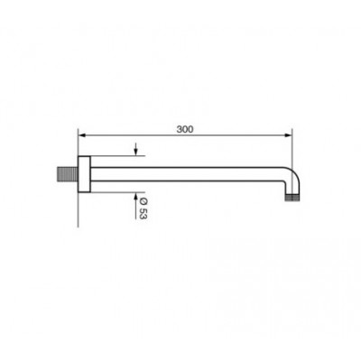 Держатель для лейки EMMEVI C00679 BR-300 мм бронза