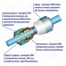 Мембранный клапан Raifil 1826-А (SV-14W-EZ), 1/4", (4-х выводной)