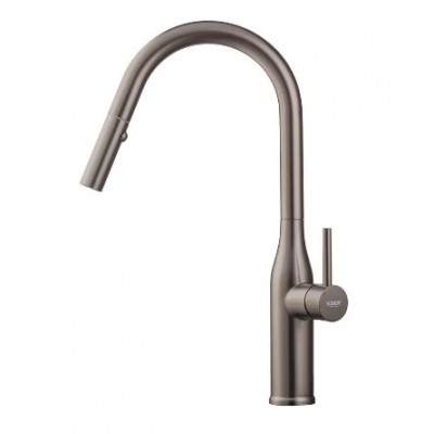 Смеситель кухонный с выдвижным изливом KOER KI-70004-07 (нержавеющая сталь) (KR3387)