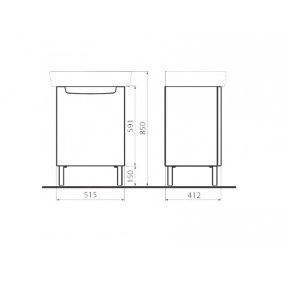 Фасад от шкафчика под умывальник Kolo REKORD 40*59,1*32,5 см, белый глянец (89543116)