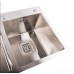 Кухонная мойка Platinum Handmade HDB 780х430х230 на две чаши (квадратный сифон, 3.0/1.0) Кухонная мойка Platinum Handmade HDB 780х430х230 на две чаши (квадратный сифон, 3.0/1.0)