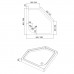 Душевой поддон EGER IRIS 90*90*16см пятиугольный, с сифоном (599-142/2) Душевой поддон EGER IRIS 90*90*16см пятиугольный, с сифоном (599-142/2)