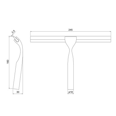 Скребок для ухода в ванной комнате EGER (555-SP01) Скребок для ухода в ванной комнате EGER (555-SP01)