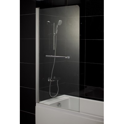 Шторка на ванну EGER 80*150см, стекло тонированное, левая (599-02L grey)