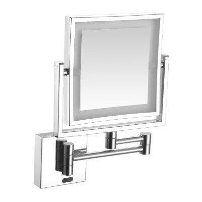 Зеркало квадратное VOLLE с подсветкой, с датчиком движения, подвесное, cromo, (2500.280601)
