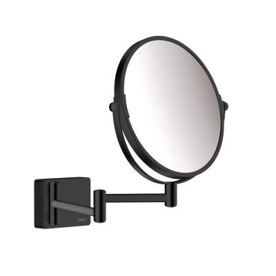 Зеркало косметическое Hansgrohe ADDSTORIS 41791670, цвет черный матовый
