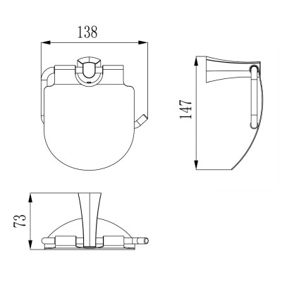Держатель для туалетной бумаги Imprese CUTHNA stribro, (140280 stribro)
