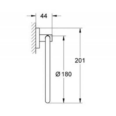 Полотенцедержатель Grohe ESSENTIALS 40365001 Полотенцедержатель Grohe ESSENTIALS 40365001