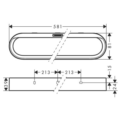 Держатель полотенца Hansgrohe WALLSTORIS 27926700, цвет белый матовый
