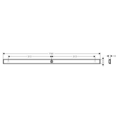 Держатель Hansgrohe WALLSTORIS 27904700 (70см, цвет белый матовый)
