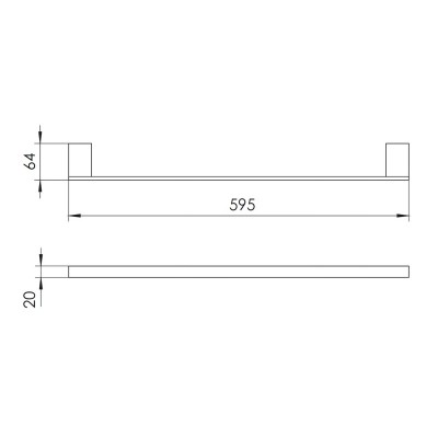 Полотенцедержатель Imprese BITOV 600мм, (131300)