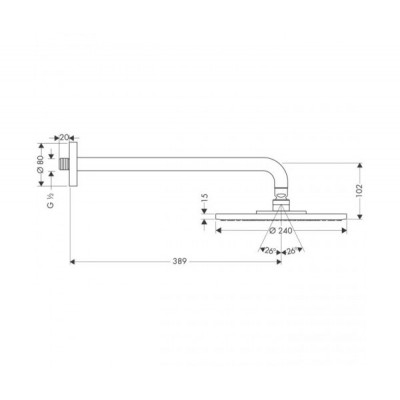 Верхний душ с насадкой Hansgrohe Raindance AIR 27474810