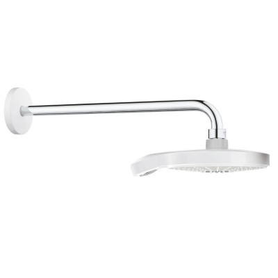 Верхний душ и душевой кронштейн Grohe POWER&SOUL Cosmopolitan 26172LS0, (цвет Moon White, Yang Whit