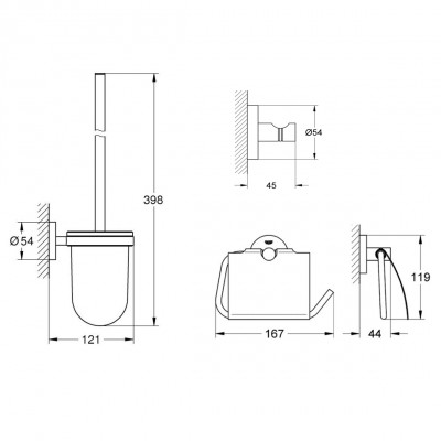 Комплект аксессуаров Grohe ESSENTIALS 40407001