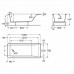 Ванна прямоугольная Roca EASY 150*70см с ножками (A248196000)
