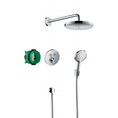 Душевой набор Hansgrohe SHOWERSET Raindance Select S/ShowerSelect S 27297000, (верхний, ручной душ, ibox, термостат)