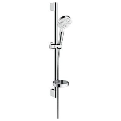 Душевой набор с мыльницей Hansgrohe CROMETTA Vario Casetta 26553400, белый/хром