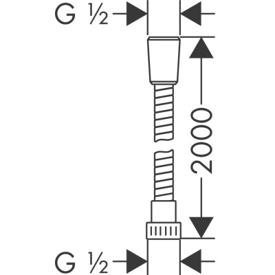 Шланг для душа 2000 мм Hansgrohe METAFLEX``C 28264000