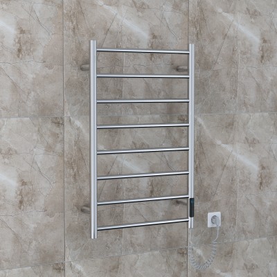 Электрический полотенцесушитель VOLLE RONDO L, 120W, 500*800мм, сталь 304, 8 перемычек круг, таймер, термостат 70°С, cromo, (9235.000101) Электрический полотенцесушитель VOLLE RONDO L, 120W, 500*800мм, сталь 304, 8 перемычек круг, таймер, термостат 70°С, cromo, (9235.000101)