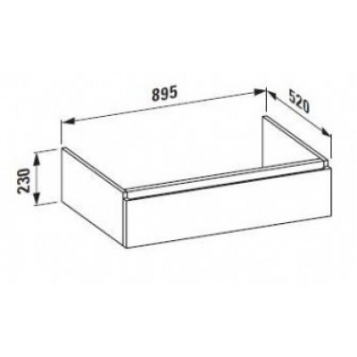 Шкаф Laufen CASE H4052310754631 (895*520*230/450 мм, с компактным сифоном, белая)
