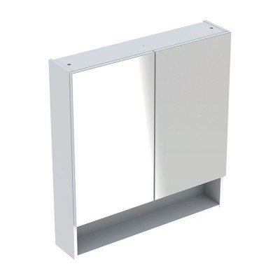 Шкафчик зеркальный Geberit SELNOVA Square 501.264.00.1 (58,8х85х17,5см, двухдверный, белый глянец)