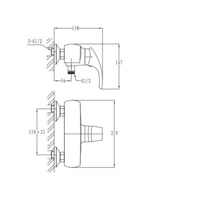 Смеситель для душа Imprese LIBEREC 15270