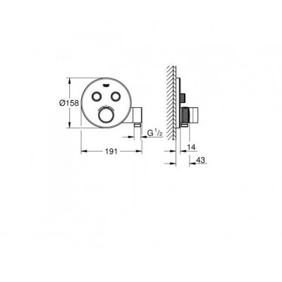 Термостат для душа/ванны на 3 потребителя Grohe SMARTCONTROL 29120000