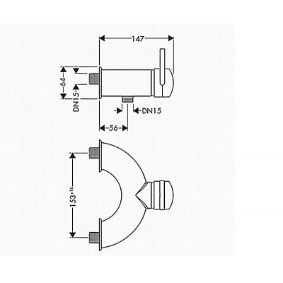 Смеситель в душевую кабину HANSGROHE Aхor Arco 11600000