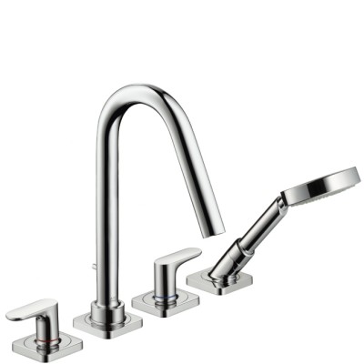 Смеситель для ванны на 4 отверстия Hansgrohe Axor Citterio M 34454000, монтаж на плиточный бортик