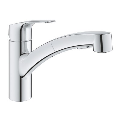 Смеситель для кухни с выдвижным изливом Grohe Eurosmart 30305001, хром