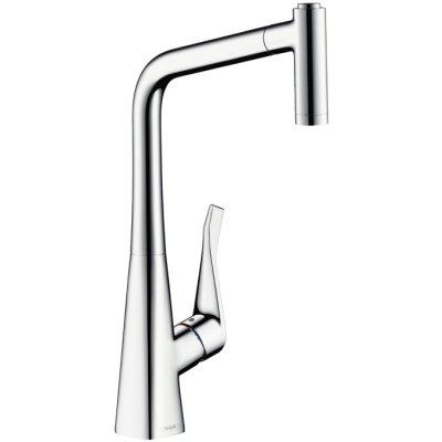 Смеситель для кухни Hansgrohe Metris Steel Optic 14820800