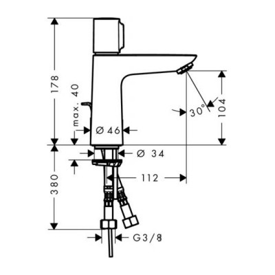 Смеситель для умывальника Hansgrohe TALIS Select E 71750000