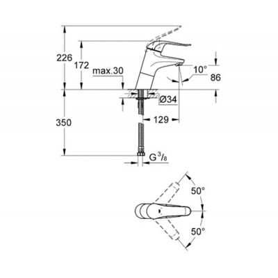 Смеситель для раковины Grohe Euroeco 32765000