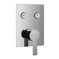 Смеситель для душа скрытого монтажа Imprese SMART CLICK на 2 потребителя, хром, (ZMK101901201) Смеситель для душа скрытого монтажа Imprese SMART CLICK на 2 потребителя, хром, (ZMK101901201)