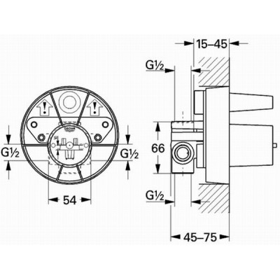 Смеситель для ванны/ душа встраиваемый Grohe 33964000 Смеситель для ванны/ душа встраиваемый Grohe 33964000