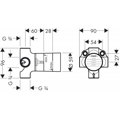 Cкрытая часть переключателя Hansgrohe QUATTRO 15930180