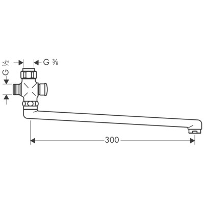 Излив для ванны Hansgrohe METROPOL 14495000